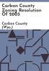 Carbon_County_Zoning_resolution_of_2003
