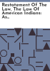 Restatement_of_the_law__the_law_of_American_Indians