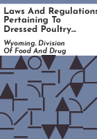 Laws_and_regulations_pertaining_to_dressed_poultry_processing_and_distribution