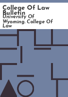 College_of_Law_bulletin