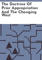 The_Doctrine_of_prior_appropriation_and_the_changing_West