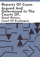 Reports_of_cases_argued_and_determined_in_the_courts_of_Exchequer_and_Exchequer_Chamber