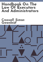 Handbook_on_the_law_of_executors_and_administrators