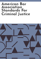 American_Bar_Association_standards_for_criminal_justice