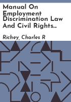Manual_on_employment_discrimination_law_and_civil_rights_actions_in_the_federal_courts