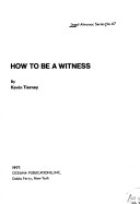 How_to_be_a_witness