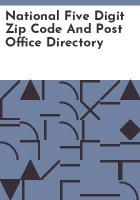National_five_digit_zip_code_and_post_office_directory