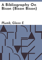 A_bibliography_on_bison__Bison_bison_
